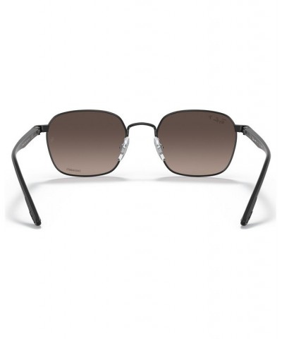 Men's Polarized Sunglasses RB3664CH SHINY BLACK/GREY MIR GREY GRADIENT POLAR $20.40 Mens