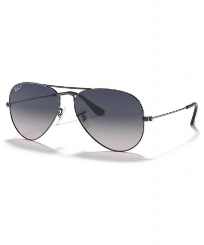 Polarized Sunglasses RB3025 AVIATOR GRADIENT GUNMETAL DARK/BLUE POLAR $40.47 Unisex