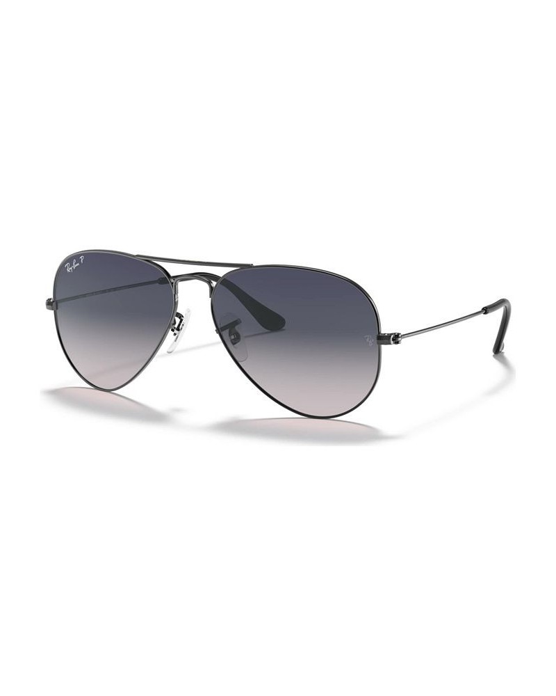 Polarized Sunglasses RB3025 AVIATOR GRADIENT GUNMETAL DARK/BLUE POLAR $40.47 Unisex