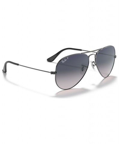 Polarized Sunglasses RB3025 AVIATOR GRADIENT GUNMETAL DARK/BLUE POLAR $40.47 Unisex