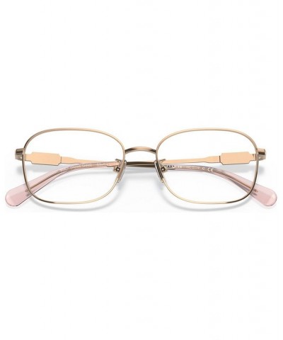 HC5119 Women's Rectangle Eyeglasses Rose Gold-Tone $33.44 Womens