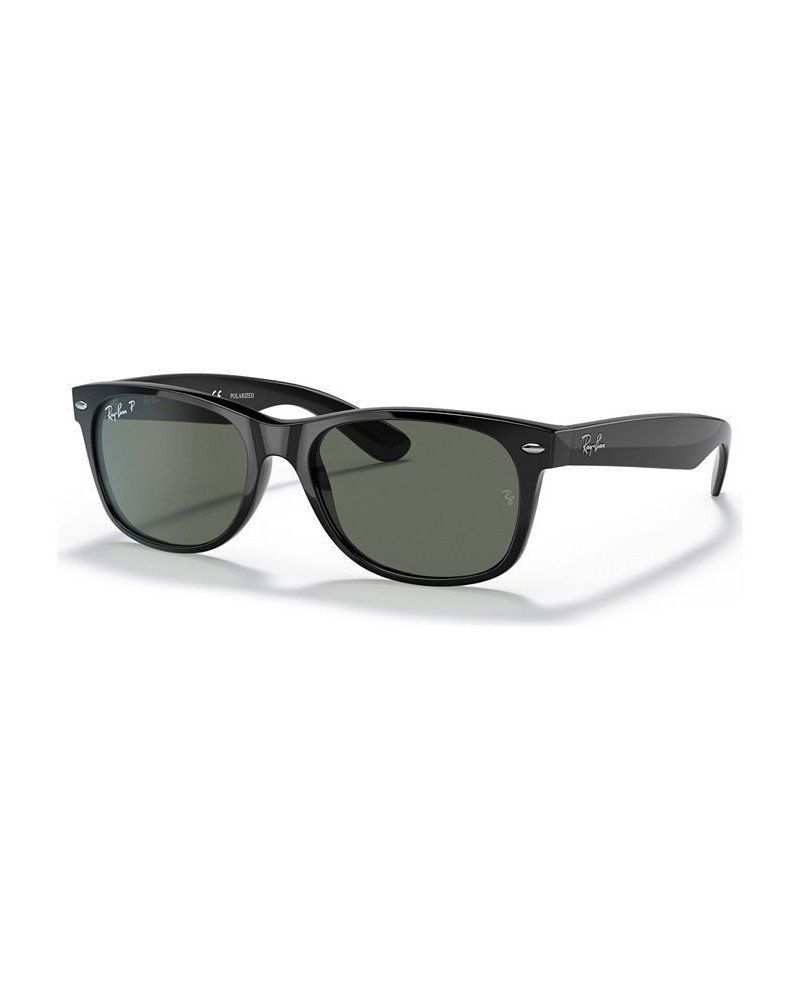 Polarized Sunglasses RB2132 NEW WAYFARER BLACK MATTE/BLUE POLAR $24.12 Unisex