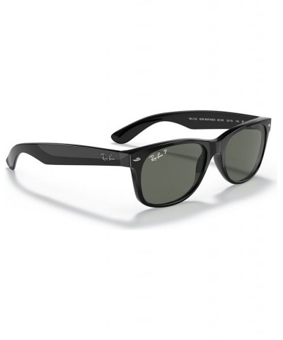 Polarized Sunglasses RB2132 NEW WAYFARER BLACK MATTE/BLUE POLAR $24.12 Unisex