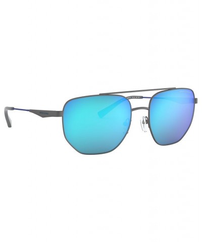 Armani Exchange Men's Sunglasses AX2033S MATTE GUNMETAL/GREEN MIRROR LIGHT BLUE $12.60 Mens