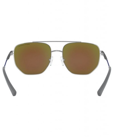 Armani Exchange Men's Sunglasses AX2033S MATTE GUNMETAL/GREEN MIRROR LIGHT BLUE $12.60 Mens