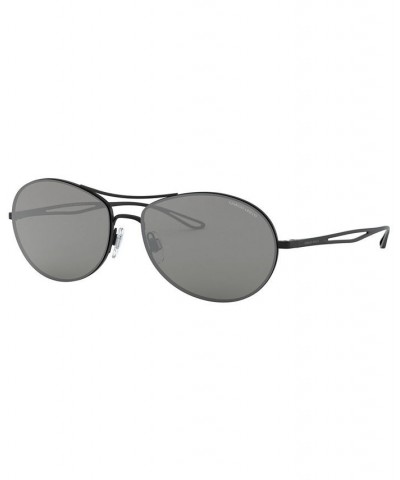 Men's Sunglasses MATTE BLACK/GREY MIRROR SILVER $33.00 Mens