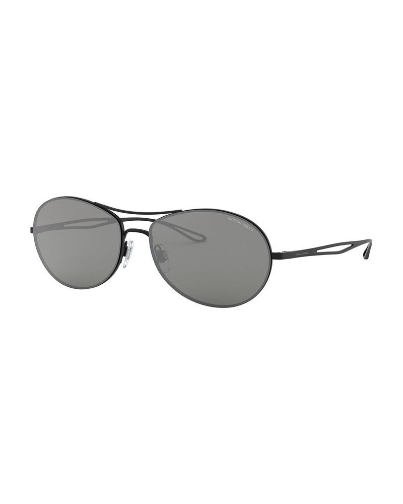 Men's Sunglasses MATTE BLACK/GREY MIRROR SILVER $33.00 Mens