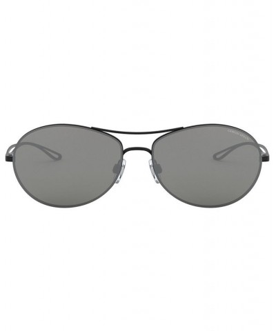 Men's Sunglasses MATTE BLACK/GREY MIRROR SILVER $33.00 Mens