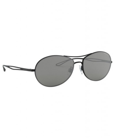 Men's Sunglasses MATTE BLACK/GREY MIRROR SILVER $33.00 Mens