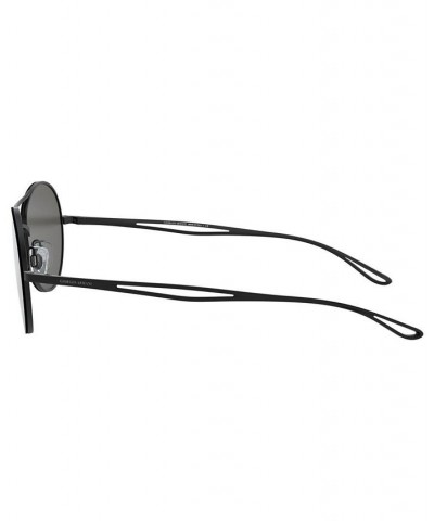 Men's Sunglasses MATTE BLACK/GREY MIRROR SILVER $33.00 Mens