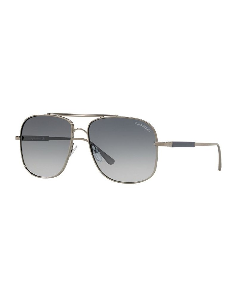 Sunglasses FT0669 60 GUNMETAL SHINY/BLUE GRAD $123.75 Unisex