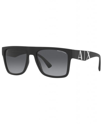 Men's Polarized Sunglasses AX4113S 55 Matte Black $26.68 Mens