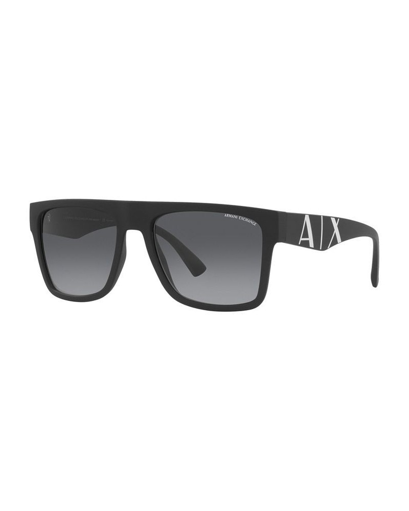 Men's Polarized Sunglasses AX4113S 55 Matte Black $26.68 Mens