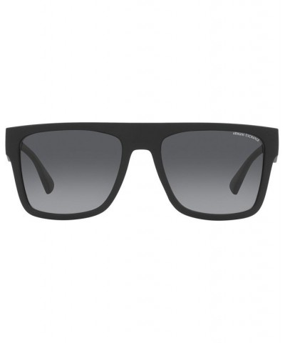 Men's Polarized Sunglasses AX4113S 55 Matte Black $26.68 Mens