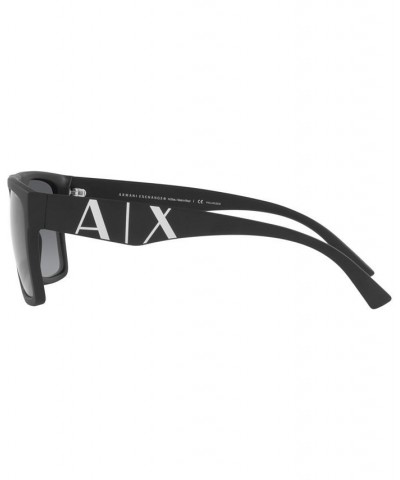 Men's Polarized Sunglasses AX4113S 55 Matte Black $26.68 Mens