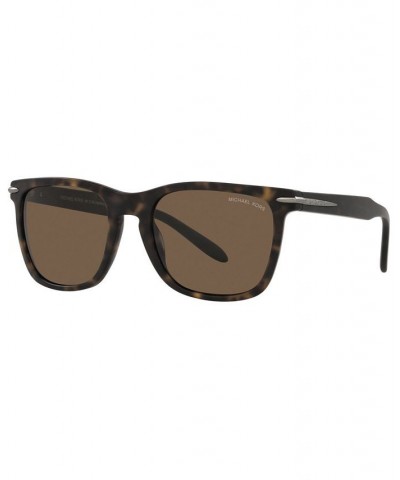 Men's Sunglasses MK2145 HALIFAX 55 MATTE DARK TORTOISE/BROWN SOLID $14.40 Mens