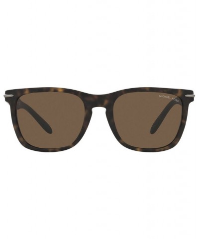 Men's Sunglasses MK2145 HALIFAX 55 MATTE DARK TORTOISE/BROWN SOLID $14.40 Mens