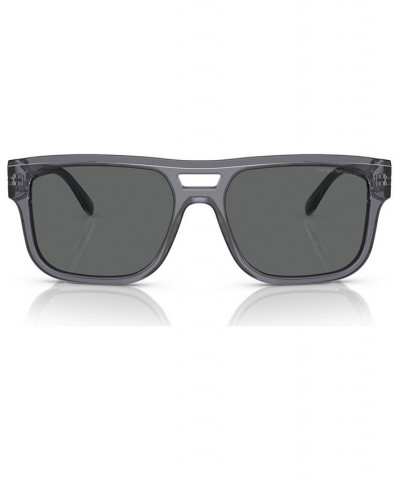 Men's Sunglasses EA4197 Transparent Gray $34.40 Mens