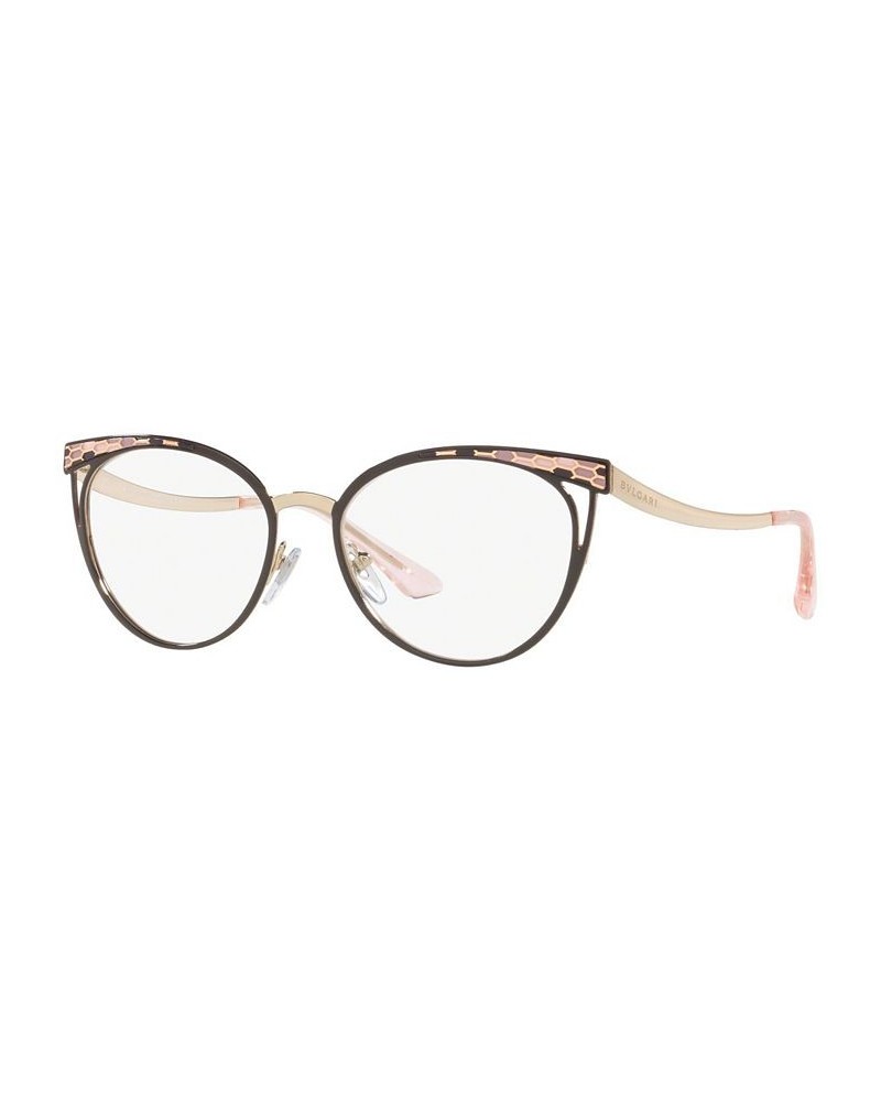 BV2186 Women's Cat Eye Eyeglasses Black Gold-Tone $97.29 Womens