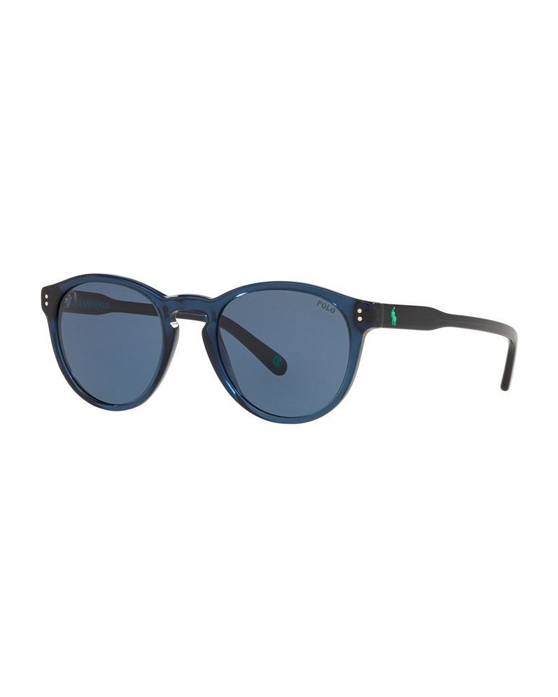 Men's Sunglasses PH4172 50 SHINY TRANSPARENT BLUE/DARK BLUE $34.01 Mens