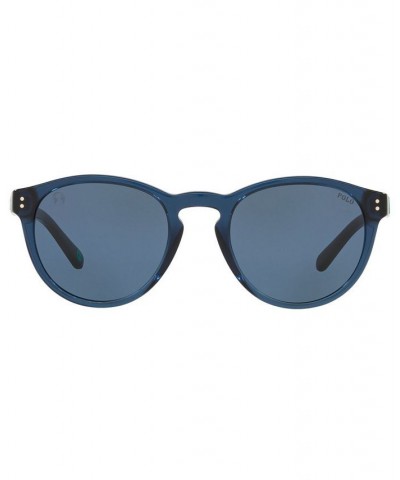 Men's Sunglasses PH4172 50 SHINY TRANSPARENT BLUE/DARK BLUE $34.01 Mens