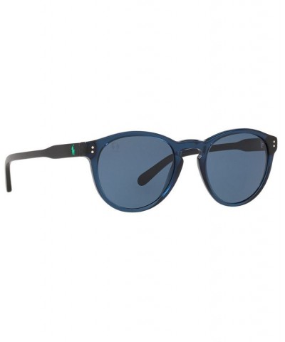 Men's Sunglasses PH4172 50 SHINY TRANSPARENT BLUE/DARK BLUE $34.01 Mens