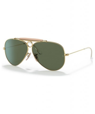 Unisex Shooter Aviation Collection Sunglasses RB313858-X 58 Gold-Tone $16.10 Unisex