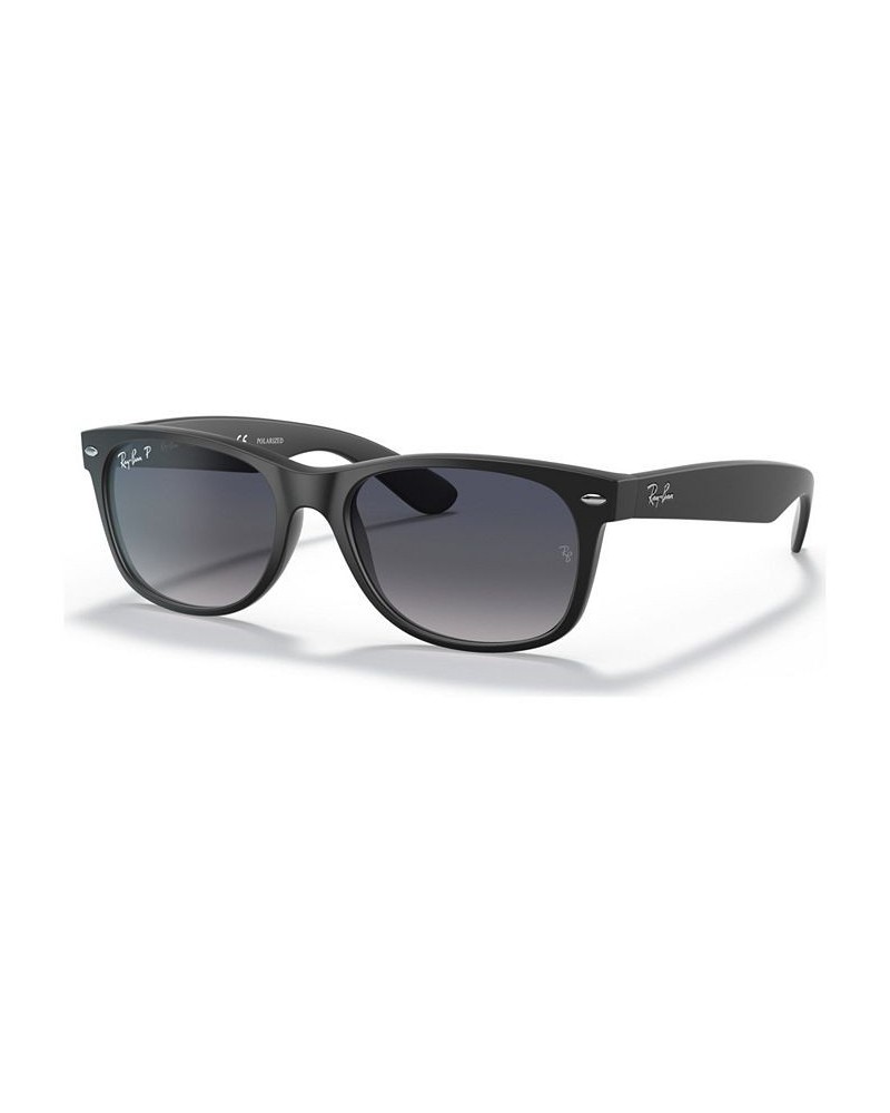 Polarized Sunglasses RB2132 NEW WAYFARER BLACK MATTE/BLUE POLAR $20.10 Unisex