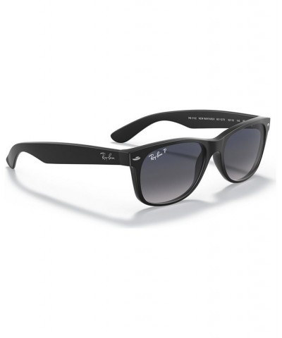 Polarized Sunglasses RB2132 NEW WAYFARER BLACK MATTE/BLUE POLAR $20.10 Unisex