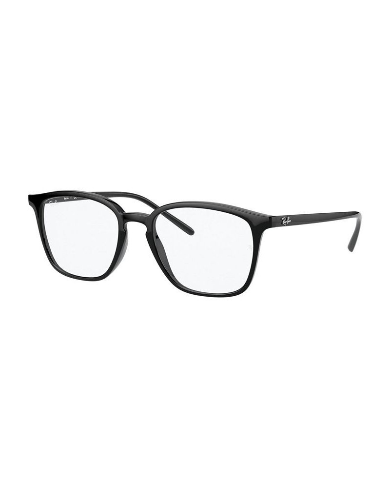 RX7185 Unisex Square Eyeglasses Shiny Black $39.76 Unisex