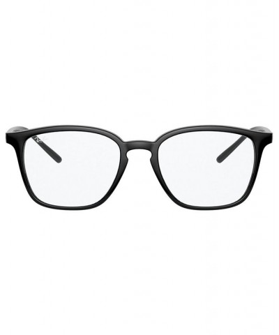 RX7185 Unisex Square Eyeglasses Shiny Black $39.76 Unisex