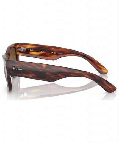 Mega Wayfarer 51 Unisex Polarized Sunglasses Striped Havana $58.24 Unisex