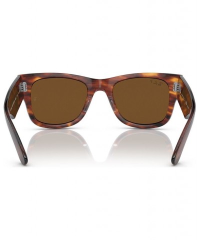 Mega Wayfarer 51 Unisex Polarized Sunglasses Striped Havana $58.24 Unisex