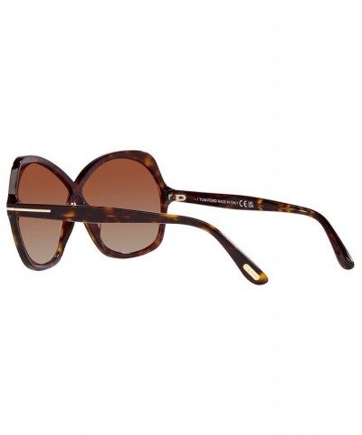 Women's Sunglasses FT1013 Black Shiny $102.00 Womens