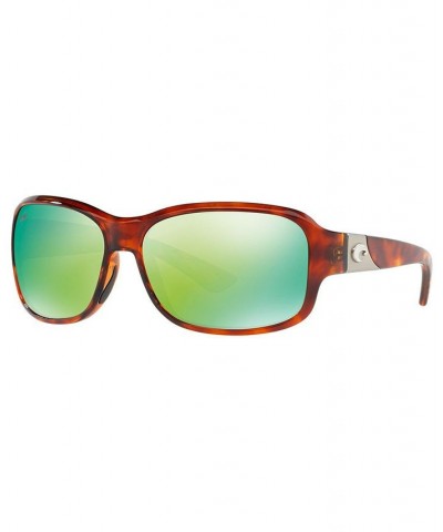 Polarized Sunglasses INLET 58 TORTOISE/GREEN MIRROR $34.08 Unisex