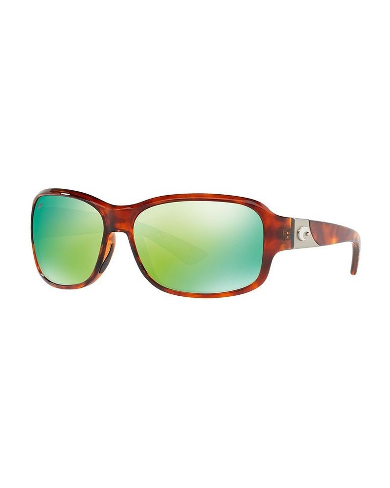 Polarized Sunglasses INLET 58 TORTOISE/GREEN MIRROR $34.08 Unisex