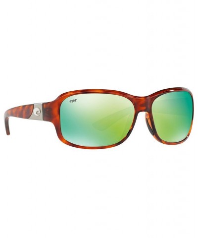 Polarized Sunglasses INLET 58 TORTOISE/GREEN MIRROR $34.08 Unisex