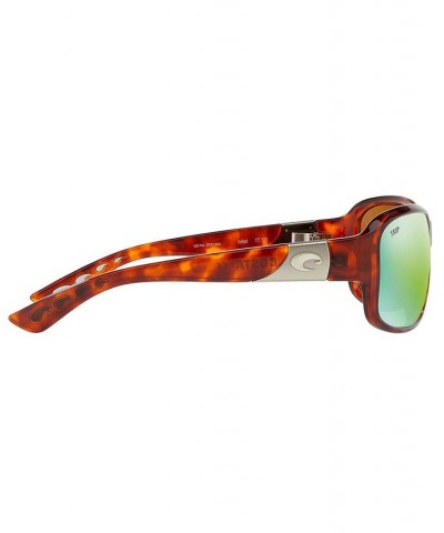 Polarized Sunglasses INLET 58 TORTOISE/GREEN MIRROR $34.08 Unisex