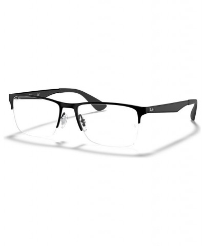 RB6335 Unisex Rectangle Eyeglasses Matte Blac $37.59 Unisex