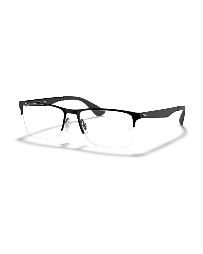 RB6335 Unisex Rectangle Eyeglasses Matte Blac $37.59 Unisex