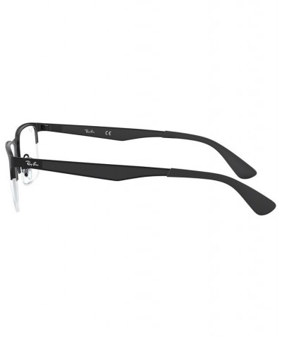 RB6335 Unisex Rectangle Eyeglasses Matte Blac $37.59 Unisex