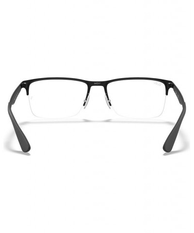 RB6335 Unisex Rectangle Eyeglasses Matte Blac $37.59 Unisex