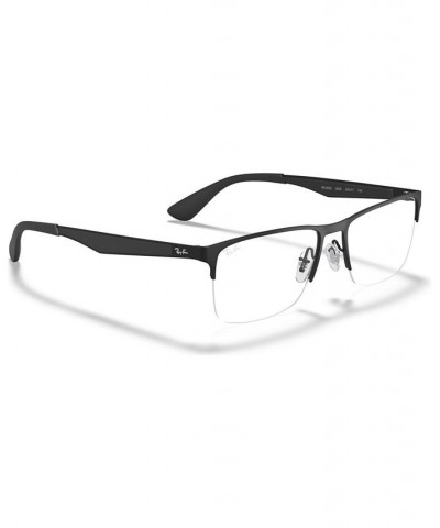 RB6335 Unisex Rectangle Eyeglasses Matte Blac $37.59 Unisex