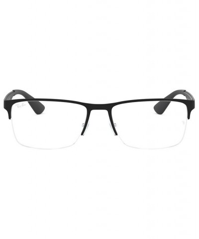 RB6335 Unisex Rectangle Eyeglasses Matte Blac $37.59 Unisex