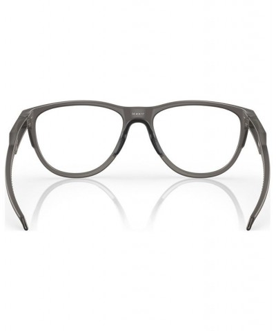 Men's Round Eyeglasses OX8056-0256 Satin Gray Smoke $34.44 Mens