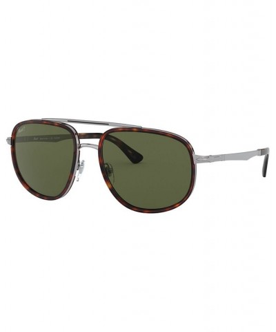 Men's Sunglasses PO2465S GUNMETAL/HAVANA/POLAR GREEN $40.37 Mens