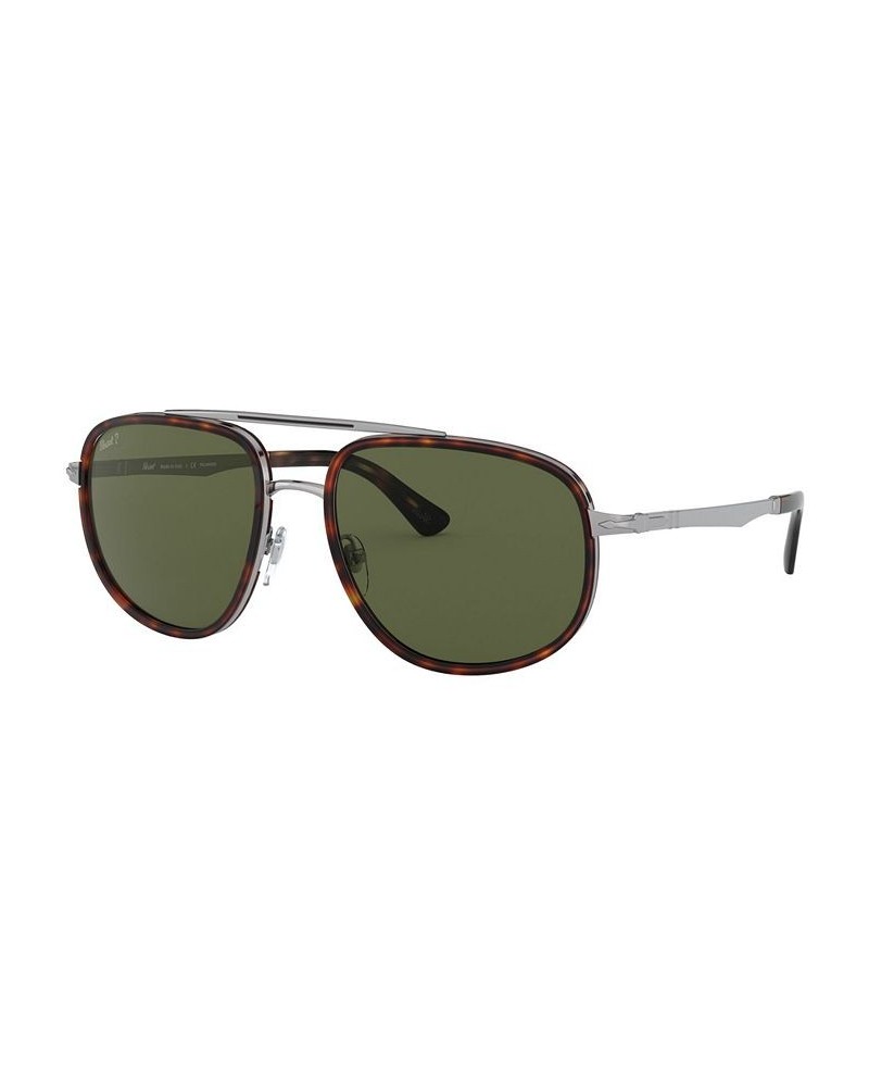 Men's Sunglasses PO2465S GUNMETAL/HAVANA/POLAR GREEN $40.37 Mens