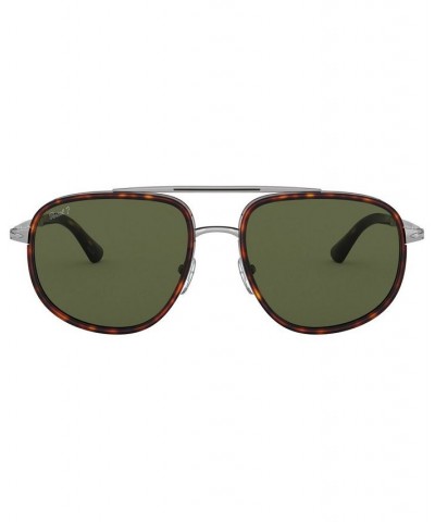 Men's Sunglasses PO2465S GUNMETAL/HAVANA/POLAR GREEN $40.37 Mens