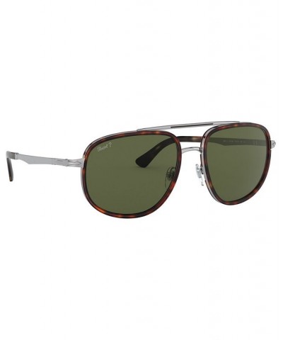 Men's Sunglasses PO2465S GUNMETAL/HAVANA/POLAR GREEN $40.37 Mens