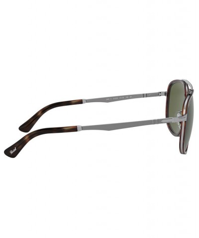 Men's Sunglasses PO2465S GUNMETAL/HAVANA/POLAR GREEN $40.37 Mens